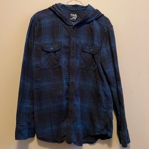 TNA flannel hoodie